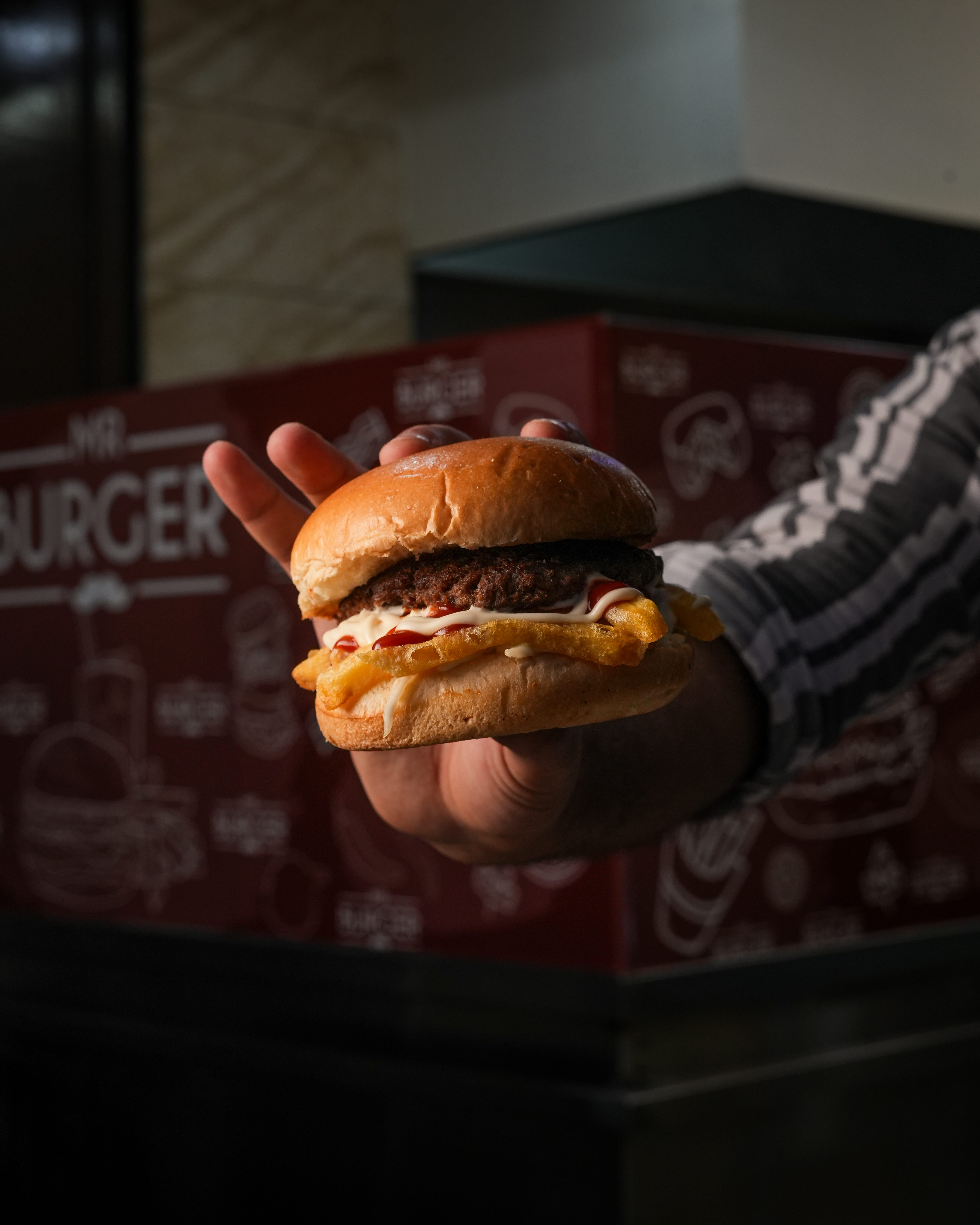 Lebanese beef burger